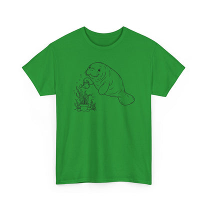 Chubby Mermaid Ocean Gardener Manatee T-Shirt