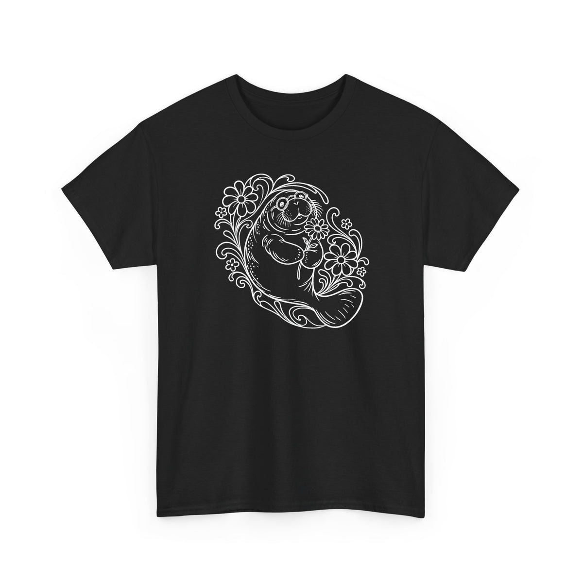 Groovy Spectacled Manatee with Daisy T-Shirt