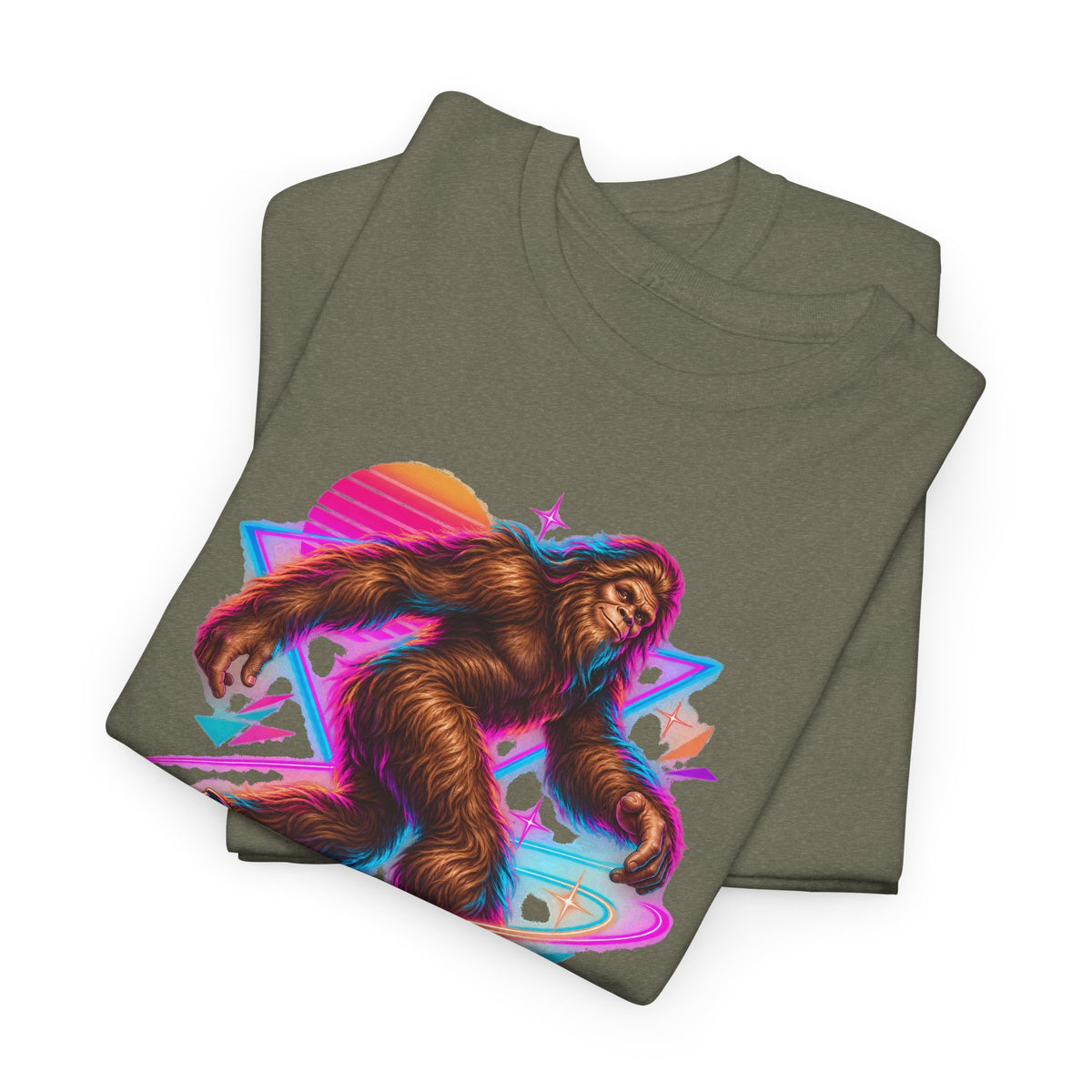 Neon Bigfoot on Roller Skates T-Shirt