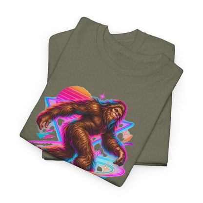 Neon Bigfoot on Roller Skates T-Shirt