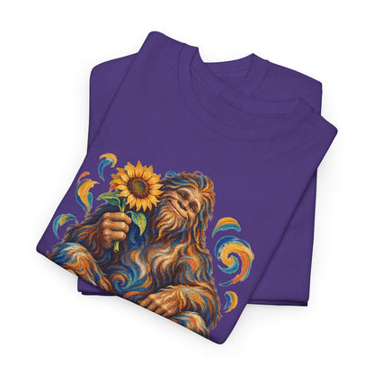 Sunflower Rest with a Shaggy Bigfoot T-Shirt