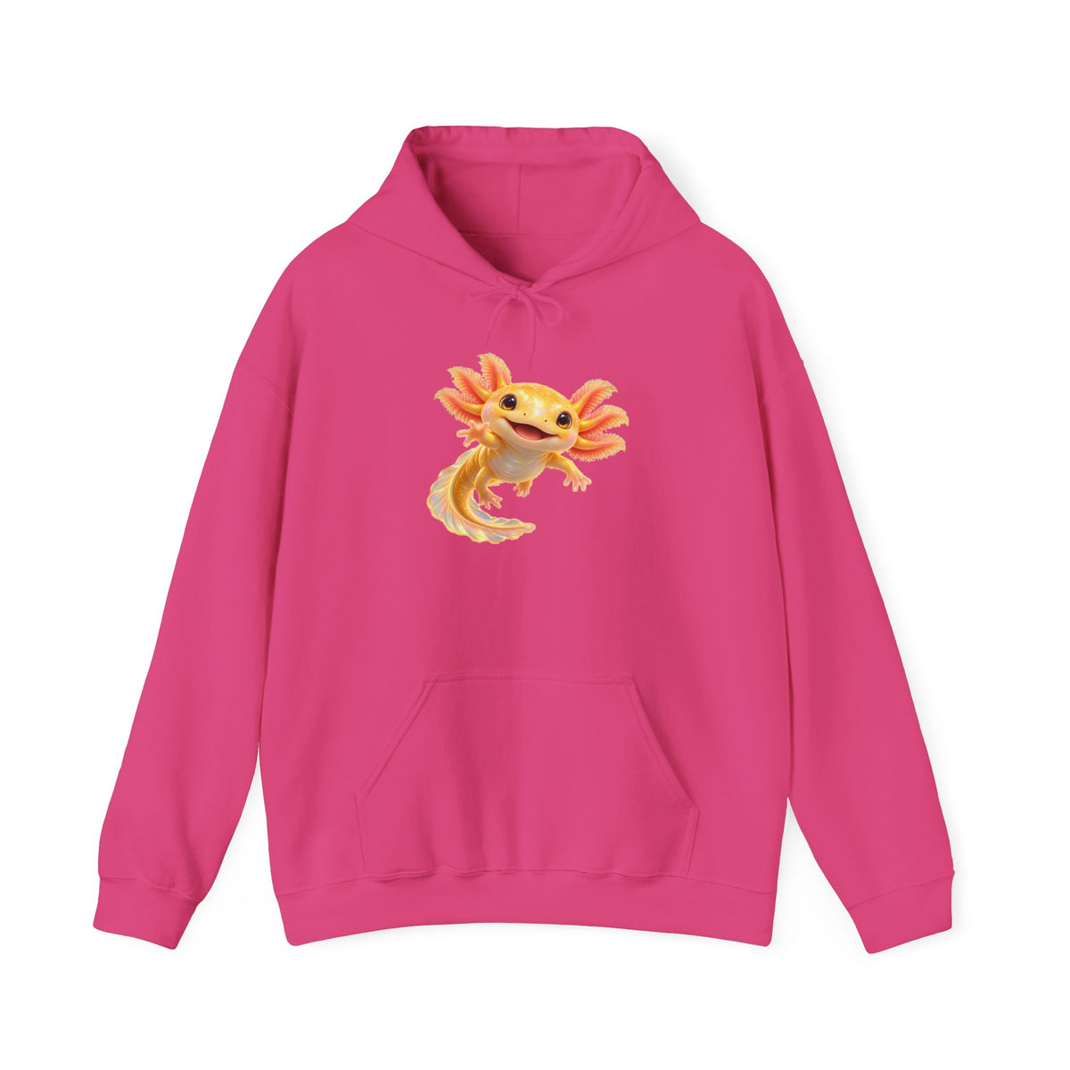 Golden Axolotl with Peach Gills Pullover Hoodie
