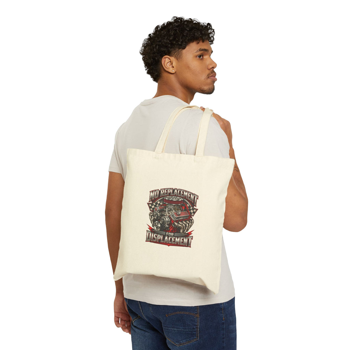 No Replacement for Displacement – Cotton Canvas Tote Bag | 006-v2