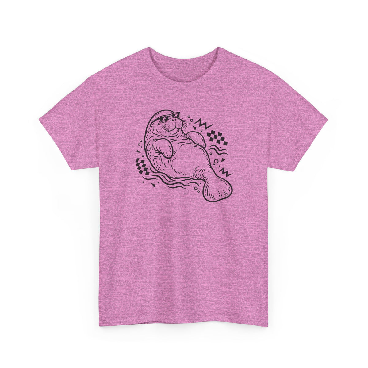 Retro floating manatee mascot T-Shirt