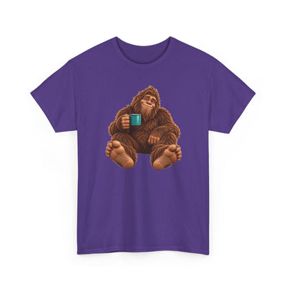 Cozy Camper Bigfoot with Teal Mug T-Shirt
