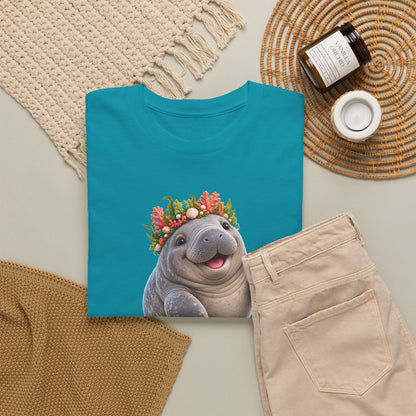 Cheerful Coral Crown Manatee T-Shirt