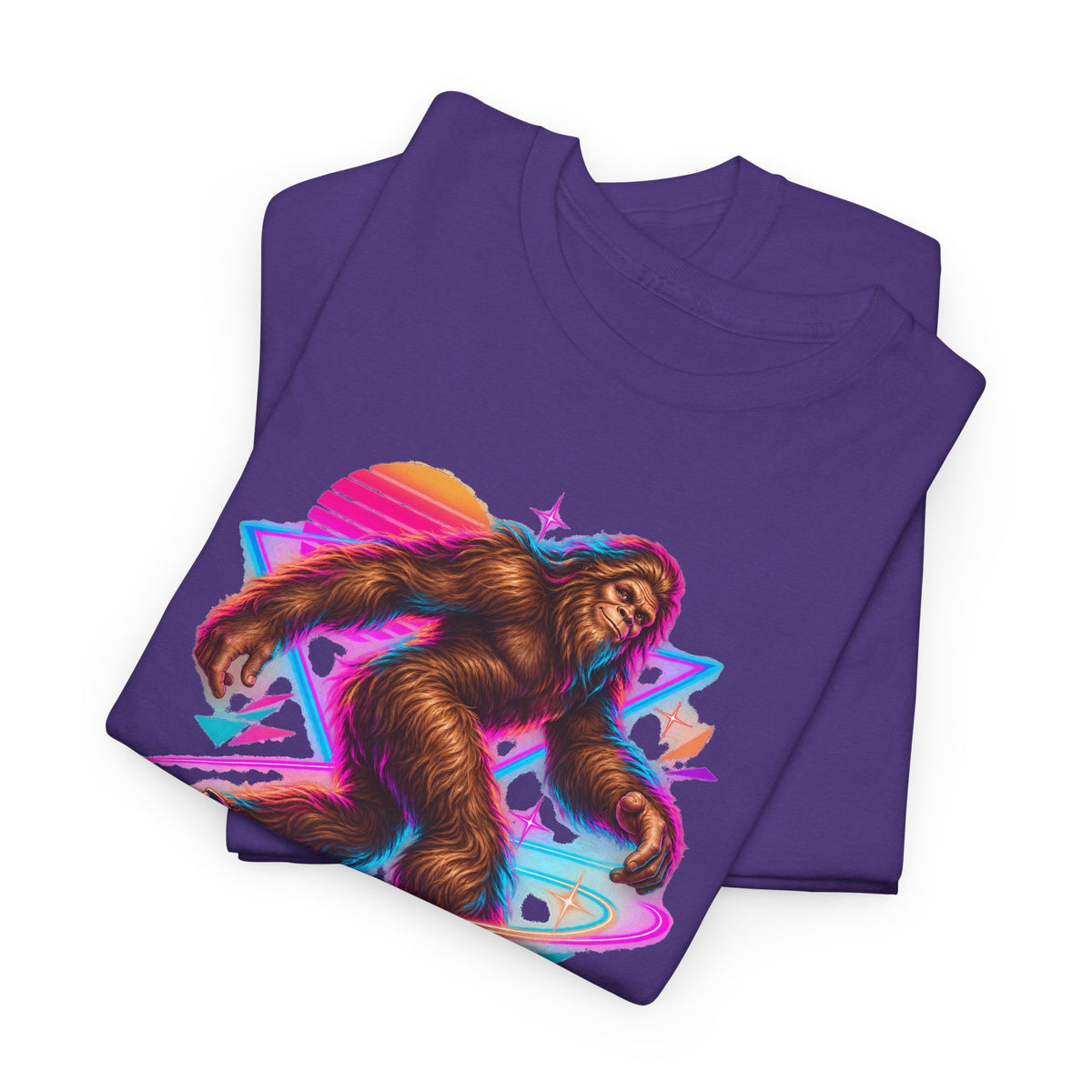 Neon Bigfoot on Roller Skates T-Shirt
