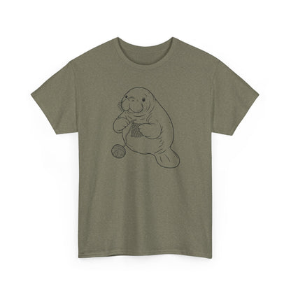 Chubby Mermaid Coastal Crochet Manatee T-Shirt