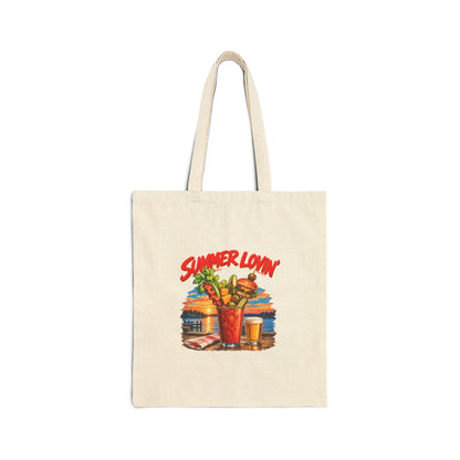 Summer Lovin’ Bloody Mary – Cotton Canvas Tote Bag | 003a-v2
