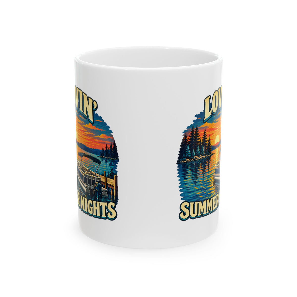 Lovin’ Summer Nights Pontoon – Ceramic Mug, 11 oz | 004a-v2