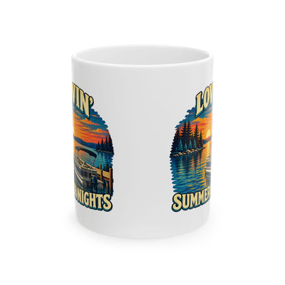 Lovin’ Summer Nights Pontoon – Ceramic Mug, 11 oz | 004a-v2
