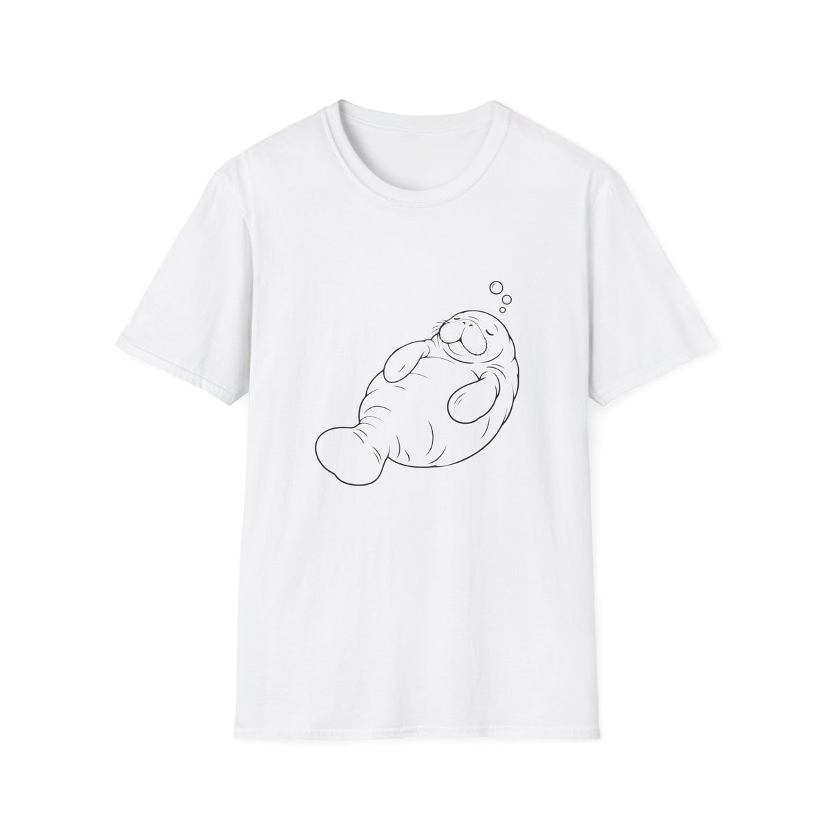 Chubby Mermaid Floating Daydream Manatee T-Shirt