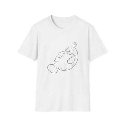 Chubby Mermaid Floating Daydream Manatee T-Shirt