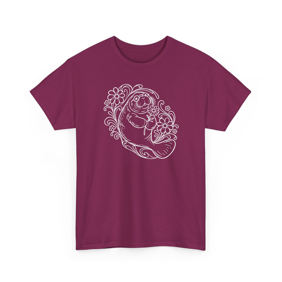 Groovy Spectacled Manatee with Daisy T-Shirt