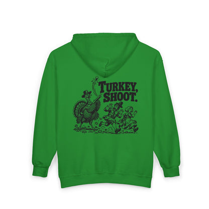 Turkey Shoot Zip-Up Hoodie | Thanksgiving Turkey Chase
