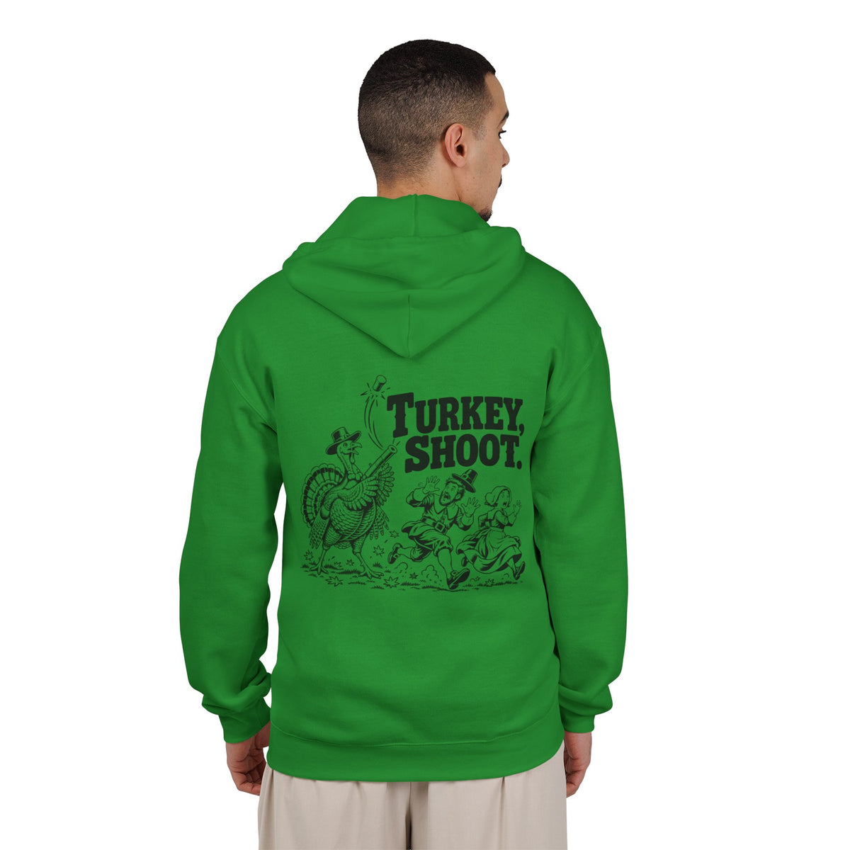 Turkey Shoot Zip-Up Hoodie | Thanksgiving Turkey Chase