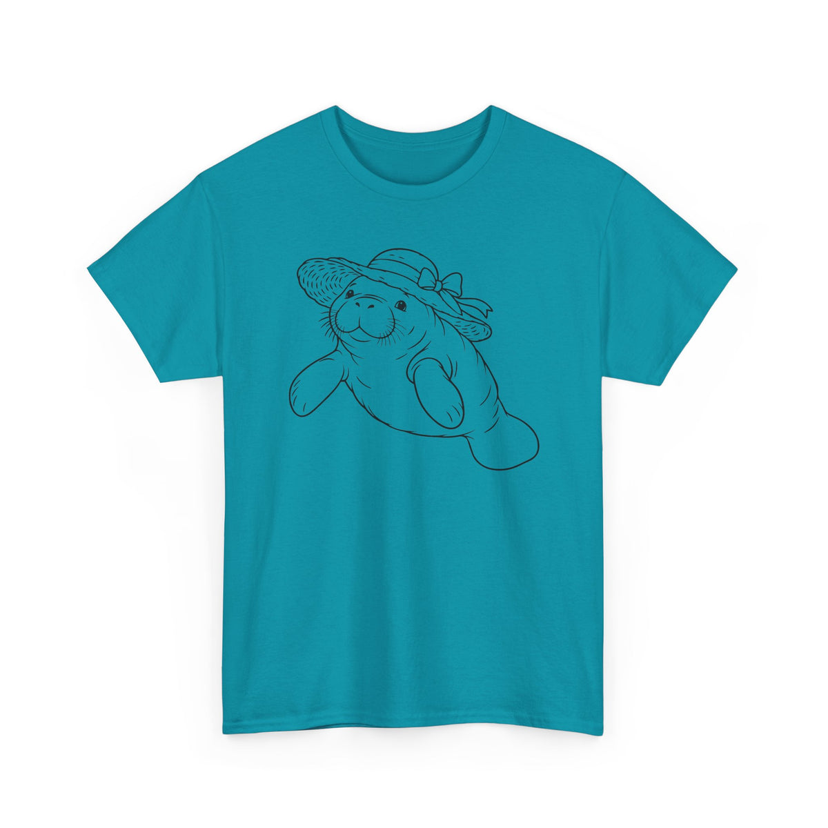 Chubby Mermaid Sunhat Sea Cow Manatee T-Shirt