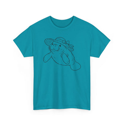 Chubby Mermaid Sunhat Sea Cow Manatee T-Shirt