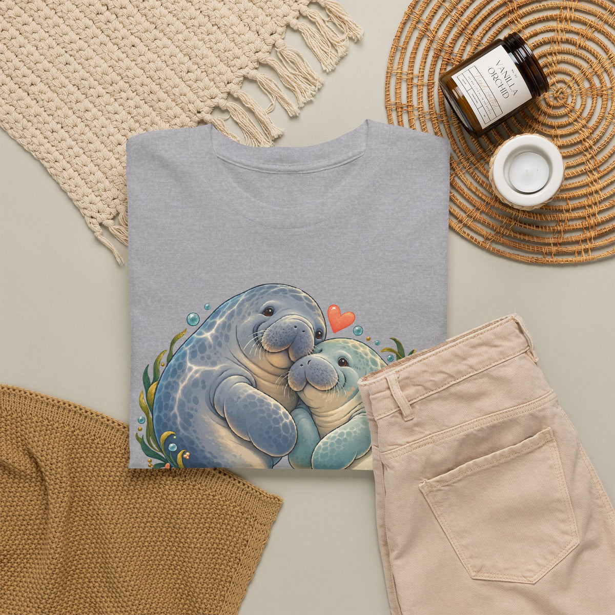Chubby Mermaid Heart of the Ocean Manatee T-Shirt