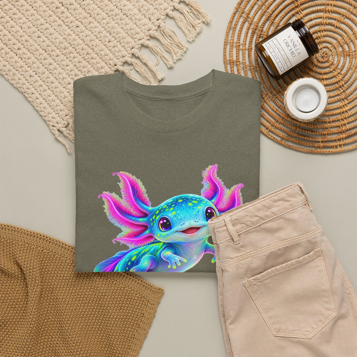 Electric Axolotl in Motion T-Shirt