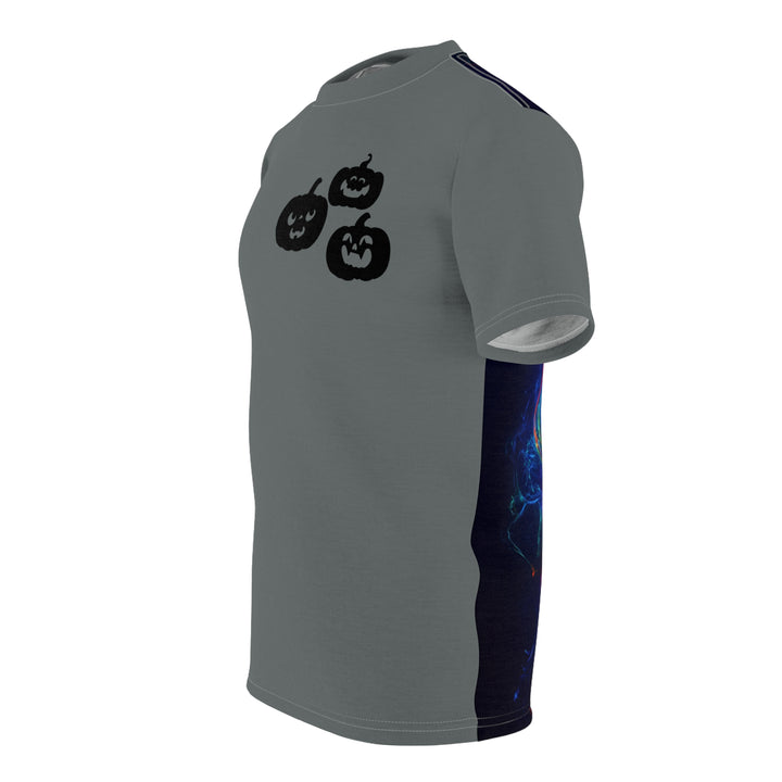Three Pumpkins All-Over Print T-Shirt | Gray