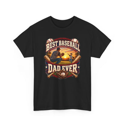 Best Baseball Dad Ever — Full Color – Gildan 5000 T-Shirt | 239b-v2