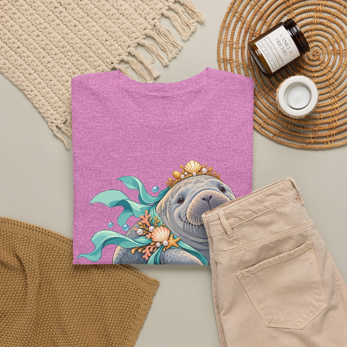 Chubby Mermaid Royalty Manatee T-Shirt