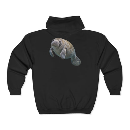 Gentle Giant Manatee Portrait Zip-Up Hoodie