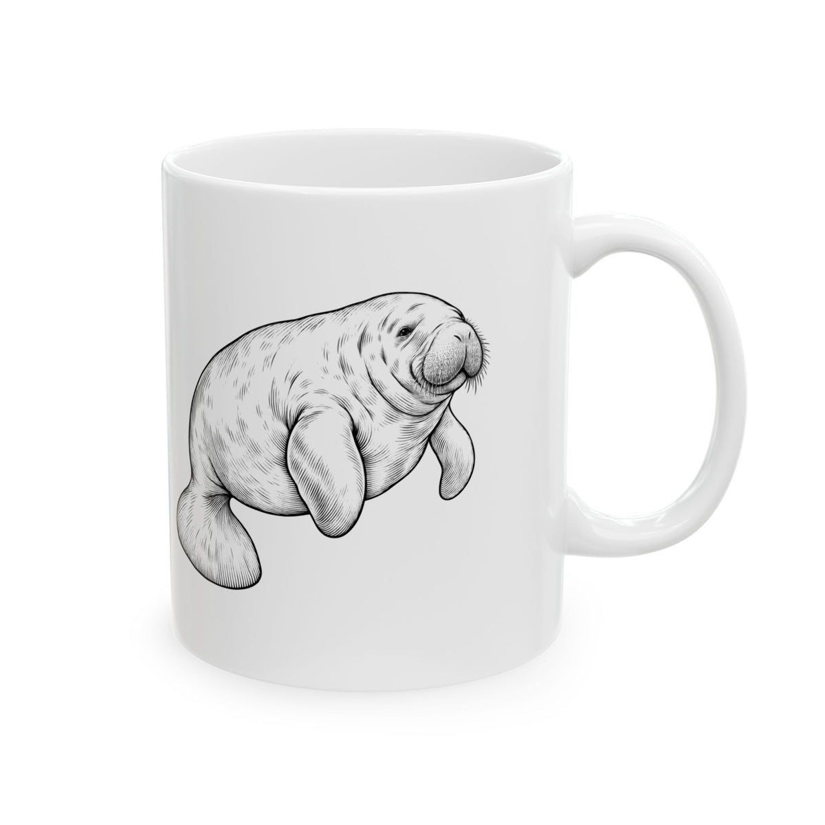 Slow Water Manatee Engraving Mug