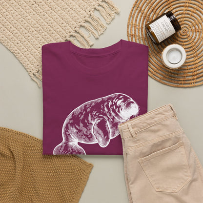 Slow Water Manatee Engraving T-Shirt