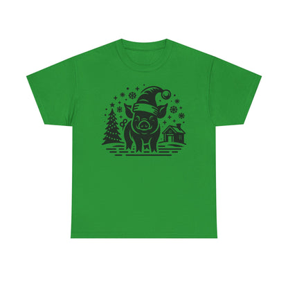 Christmas Pig T-Shirt | Festive Santa Pig Graphic Tee