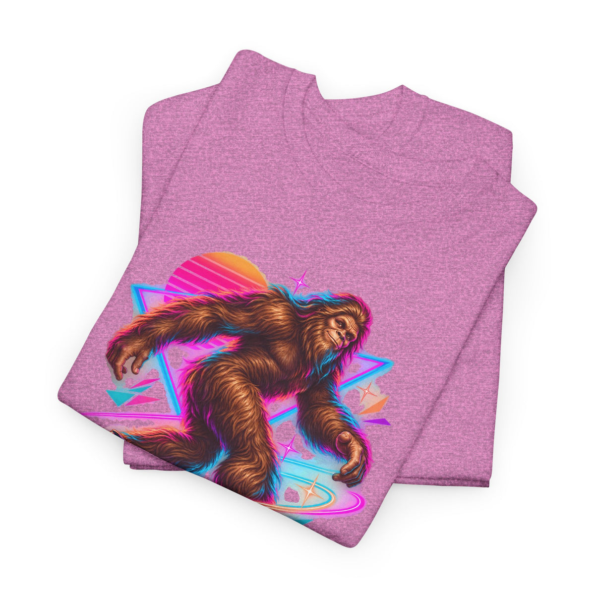 Neon Bigfoot on Roller Skates T-Shirt