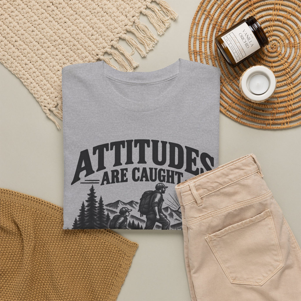 Attitudes Are Caught One Color – Gildan 5000 T-Shirt | 268a-v2