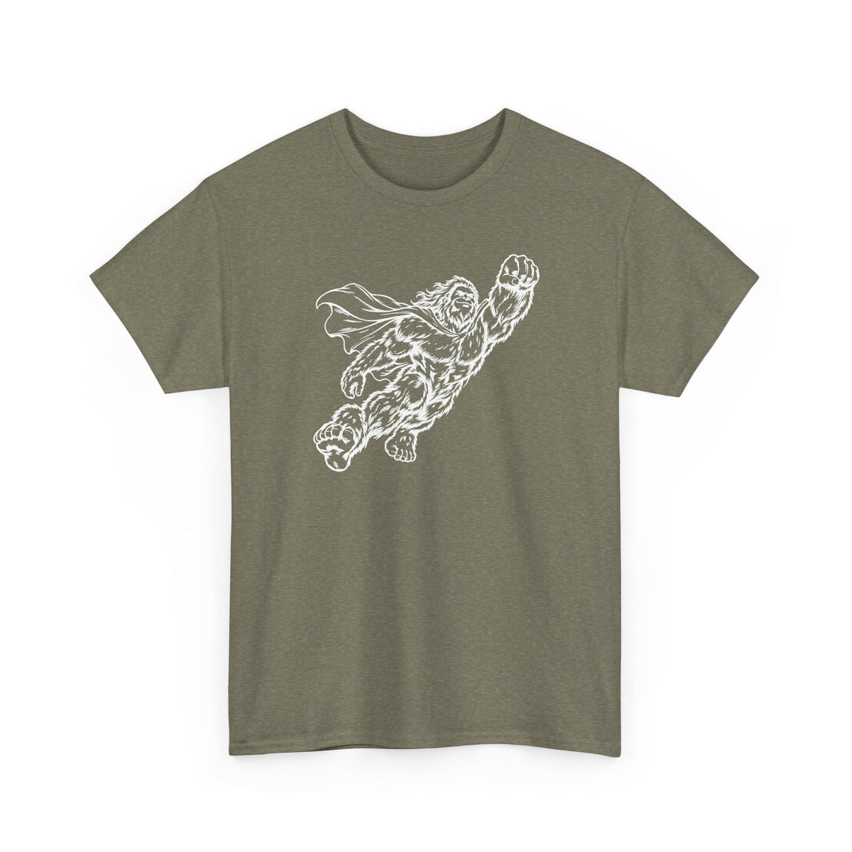 Soaring Cape-Wearing Sasquatch T-Shirt