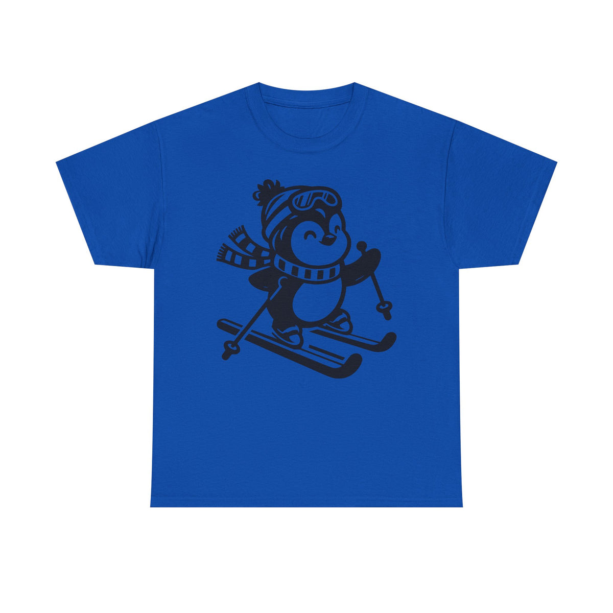 Skiing Penguin T-Shirt | Cute Winter & Ski Graphic Tee
