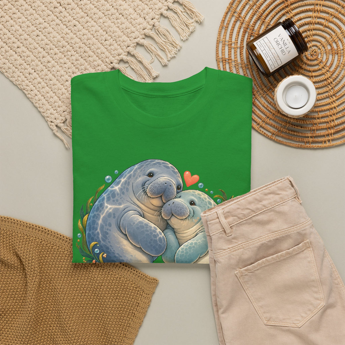 Chubby Mermaid Heart of the Ocean Manatee T-Shirt