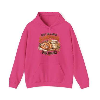 Will Talk About Sourdough – Safety Green/Pink Gildan 18500 Hoodie | 017