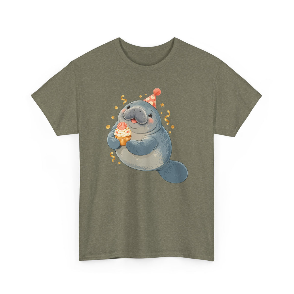 Chubby Mermaid Party at the Sandbar Manatee T-Shirt