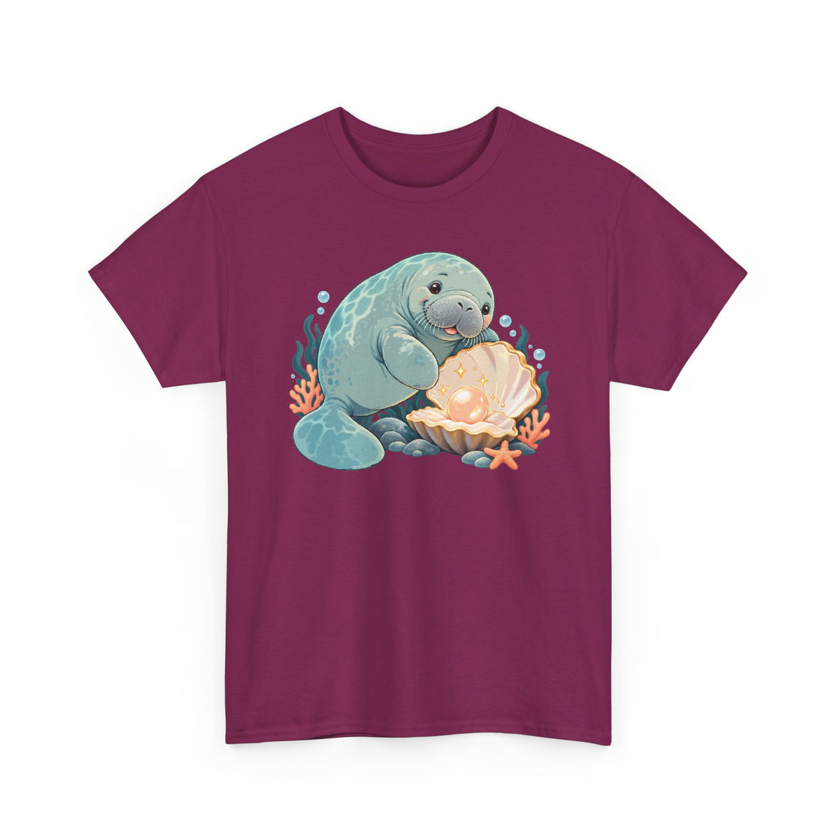 Chubby Mermaid Pearl of the Lagoon Manatee T-Shirt