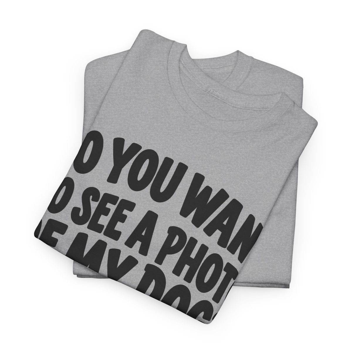 132-R1-v2 Do You Want to See a Photo of My Dog? — Bold Font — Gildan 5000 T-Shirt