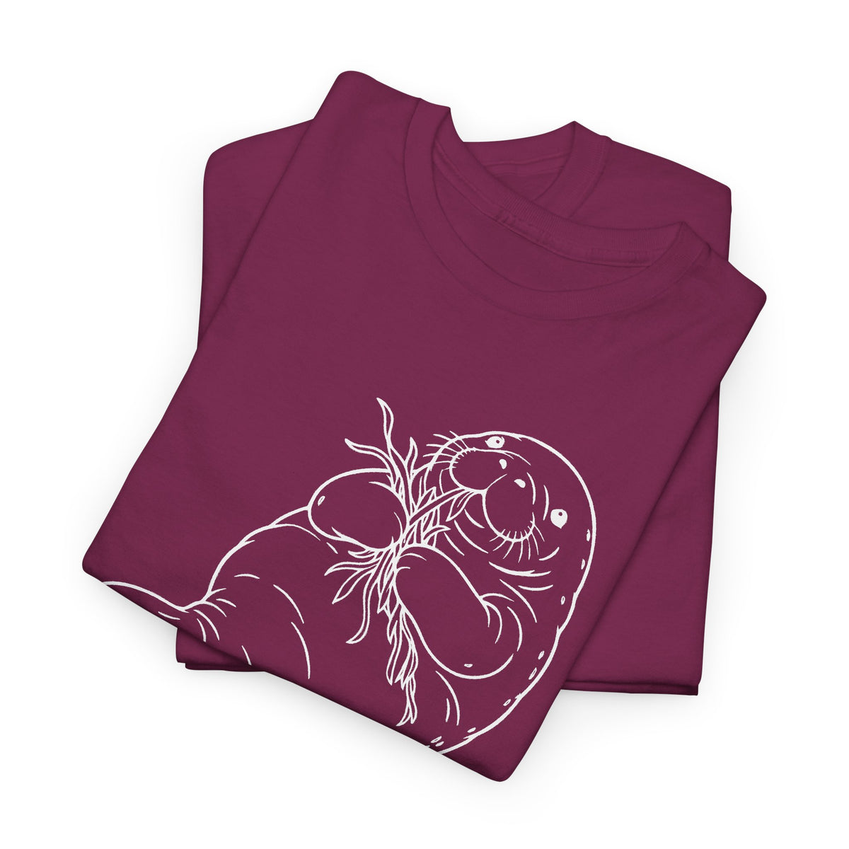 Chubby Mermaid Seagrass Snacker Manatee T-Shirt