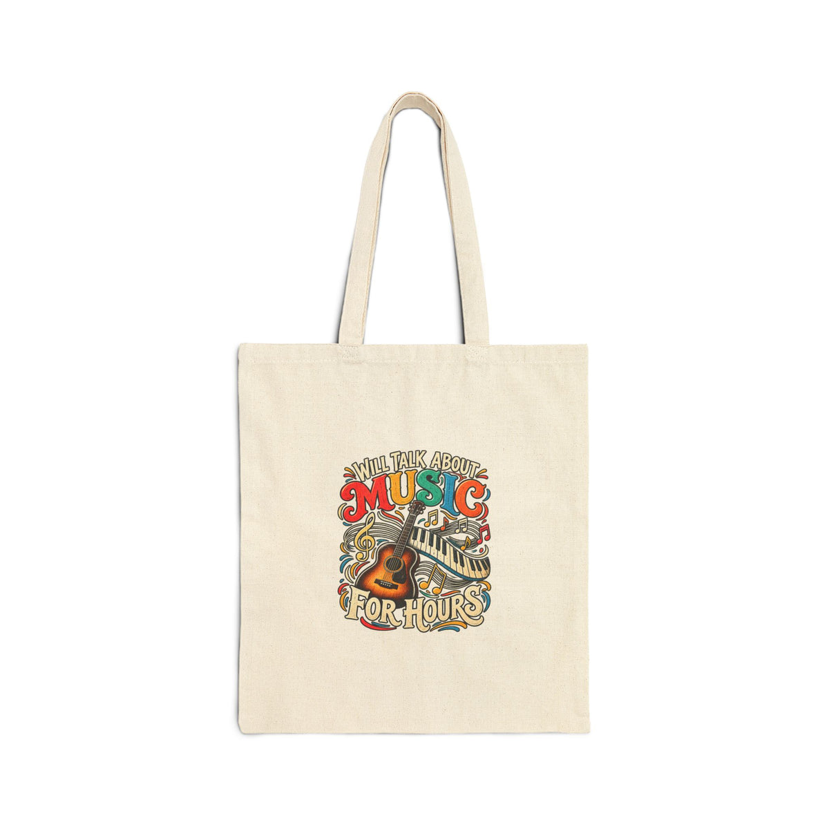 Will Talk About Music – Cotton Canvas Tote Bag | 021