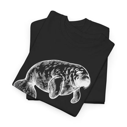 Slow Water Manatee Engraving T-Shirt