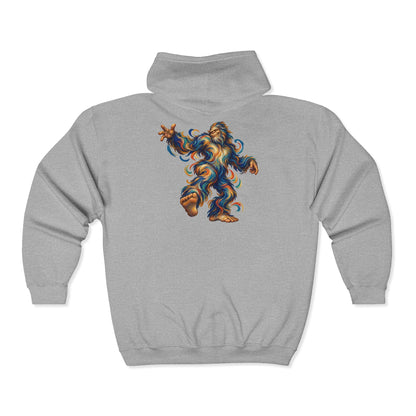 Spiral Step Bigfoot Dance Zip-Up Hoodie