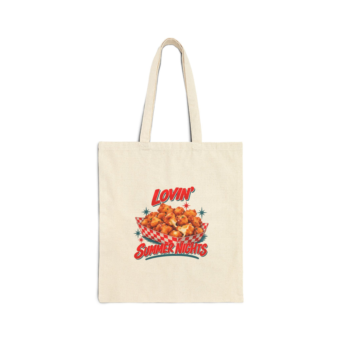 Lovin’ Cheese Curds & Summer Nights – Cotton Canvas Tote Bag | 002a-v2