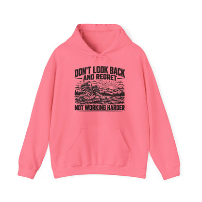 Work Harder – Safety Green/Pink Gildan 18500 Hoodie | 040a