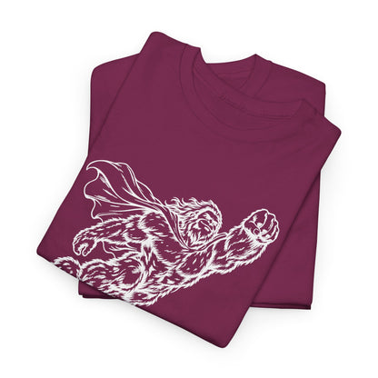 Soaring Cape-Wearing Sasquatch T-Shirt