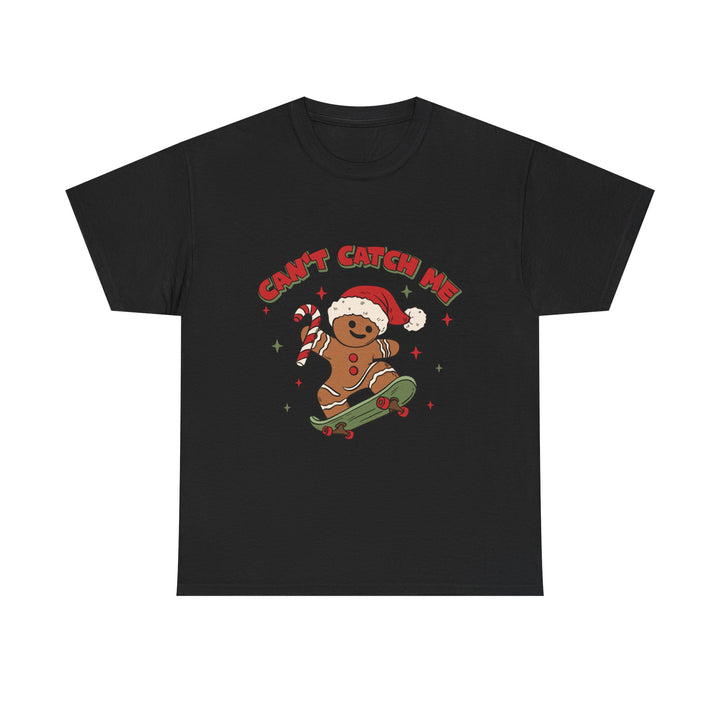 Can’t Catch Me Gingerbread T-Shirt | Skateboard Christmas Tee