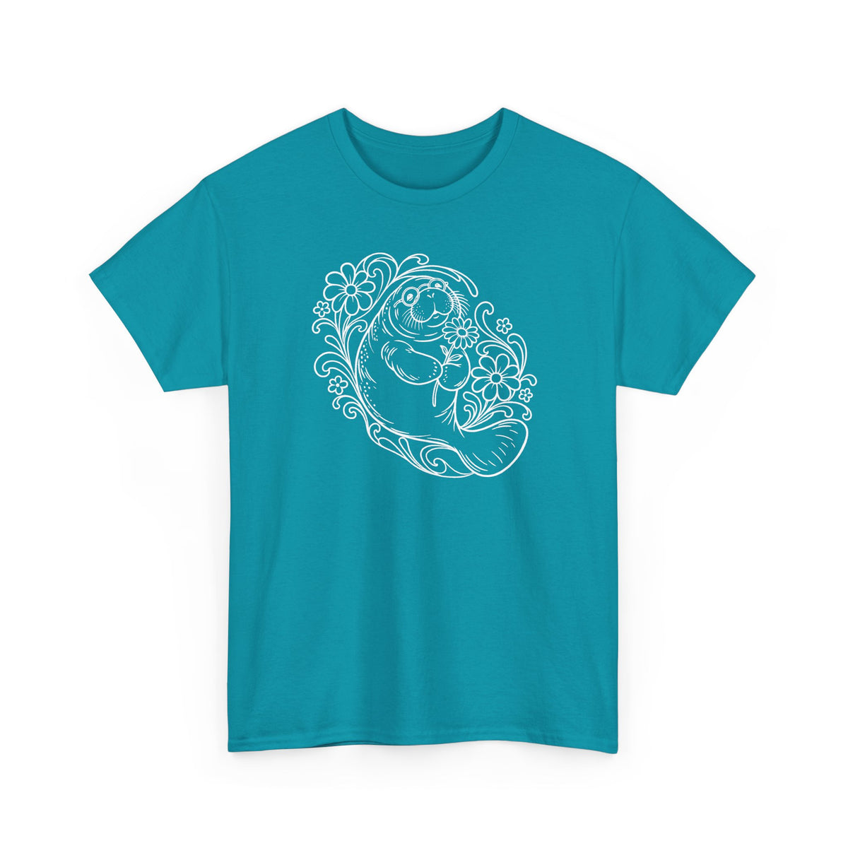 Groovy Spectacled Manatee with Daisy T-Shirt