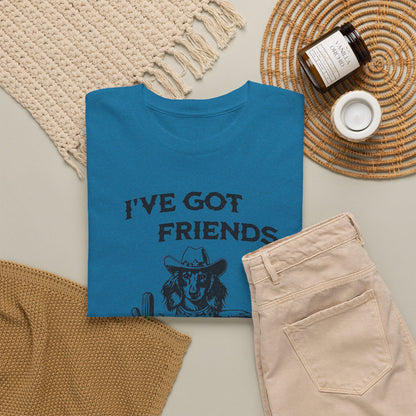 Friends in Low Places - Dachshund T-Shirt | Unisex Graphic Tee